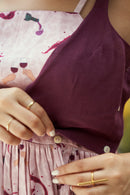 The Conscious Closet Wine O' clock Detachable Printed Dress