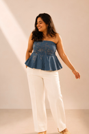 JOD Cotton Womens Blue Tube Top