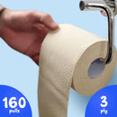 Bamboo Toilet Paper (3 Ply | 160 Pulls | Pack of 6)