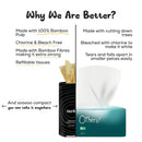 Bamboo Tissue Tube Black (Pack of 2)