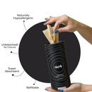 Bamboo Tissue Tube Black (1 Tube + 3 Refills)