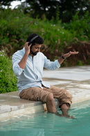 Islands of Loom Organic Cotton Men's Sky Blue Azure Shirt