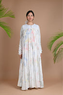 Ethically made tiered dress made with cotton