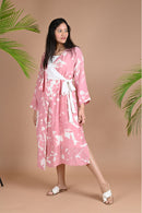 Ethically made Shibori Dyed and side tie up Dress with coordinted Vegan silk pants