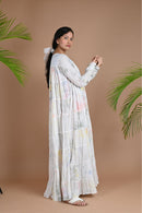 Ethically made tiered dress made with cotton