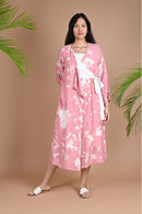 Ethically made Shibori Dyed and side tie up Dress with coordinted Vegan silk pants