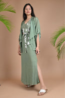 Ethically made oversized vegan silk jacket