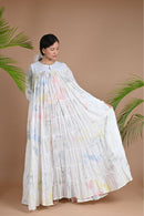 Ethically made tiered dress made with cotton