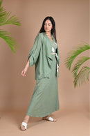 Ethically made oversized vegan silk jacket