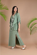 Ethically made oversized vegan silk jacket