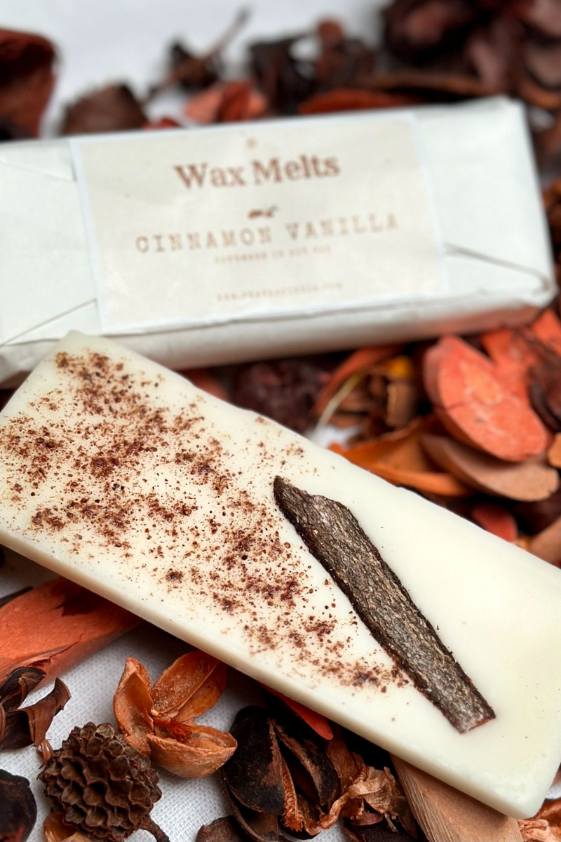 Cinnamon Vanilla Wax Melt Snapbar | Handmade in Pure Soy Wax