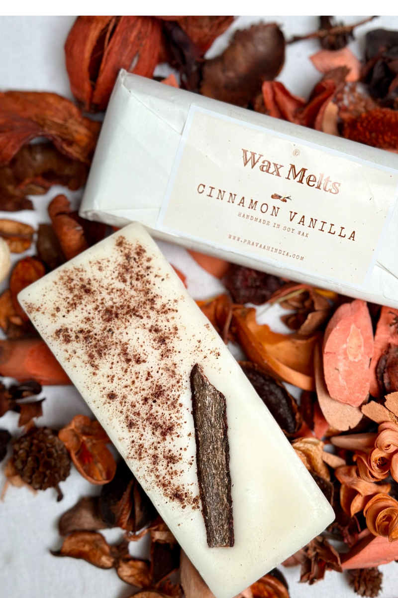 Cinnamon Vanilla Wax Melt Snapbar | Handmade in Pure Soy Wax