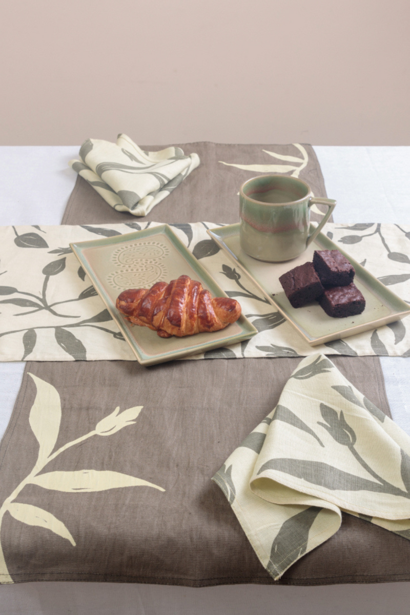 Dining Table runner set | Pure Natural Fabric | 72 x11 | Easy to Wash