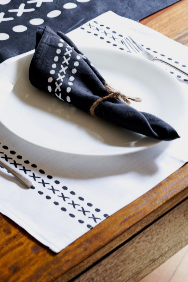 Cross White Table Napkin