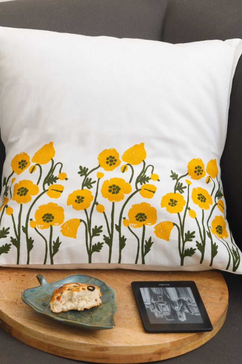 Floral Recycled cotton cushion cover | 20x20 inch | Available with cushion