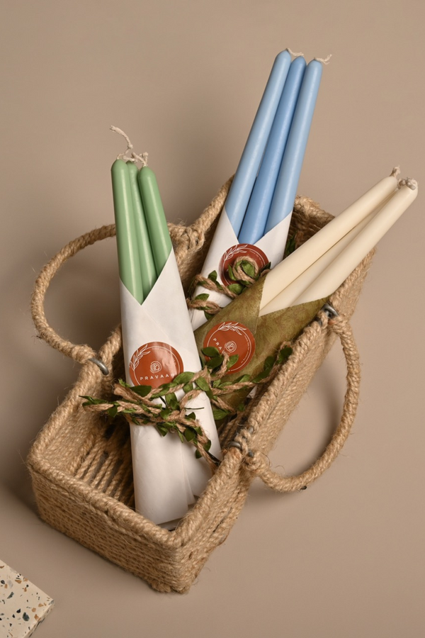 Tall Taper Candle | Unscented Soy wax | Available in assorted Colors