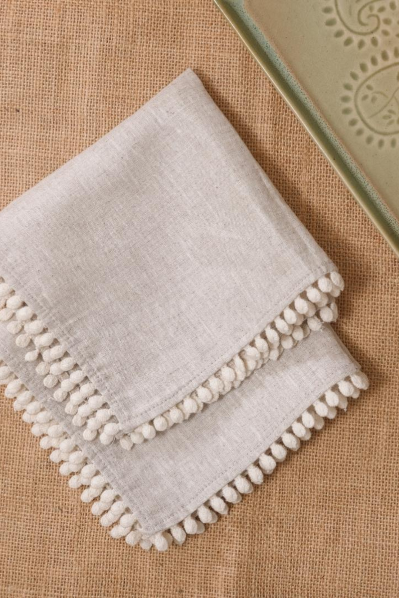 100% Hemp Napkins - Set of 4/6 | Natural Hemp color