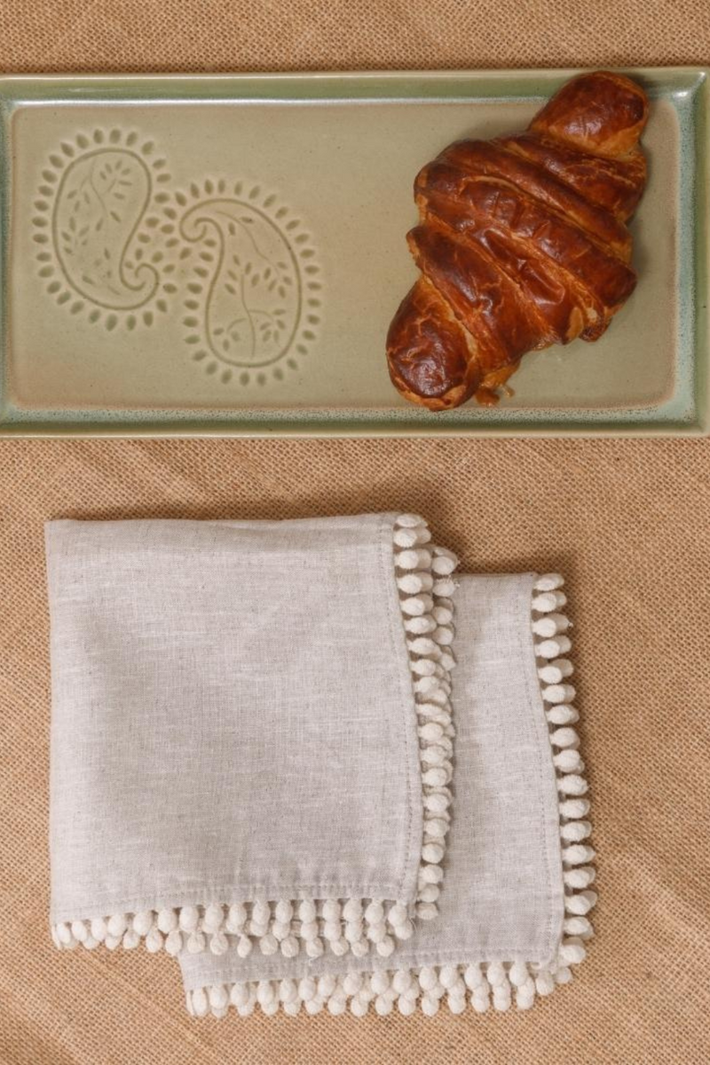 100% Hemp Napkins - Set of 4/6 | Natural Hemp color