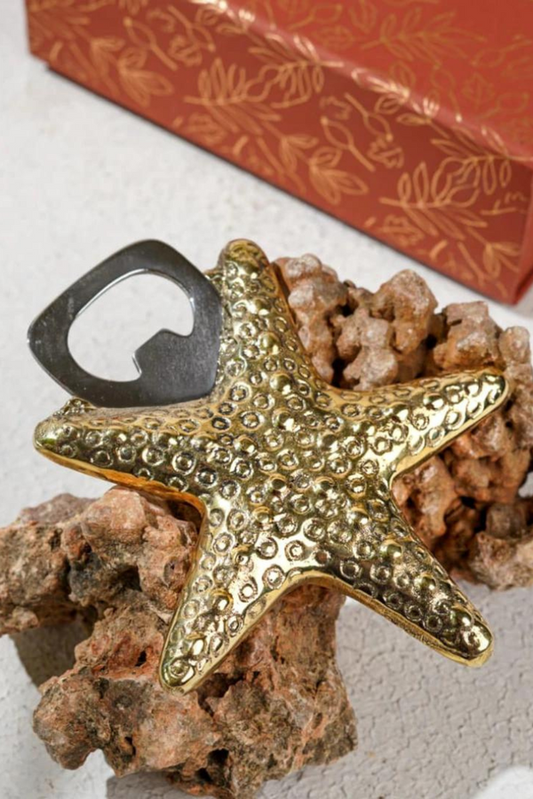 Meen (Starfish) Brass Bottle Opener | Made in Solid Brass | Bar Accessories