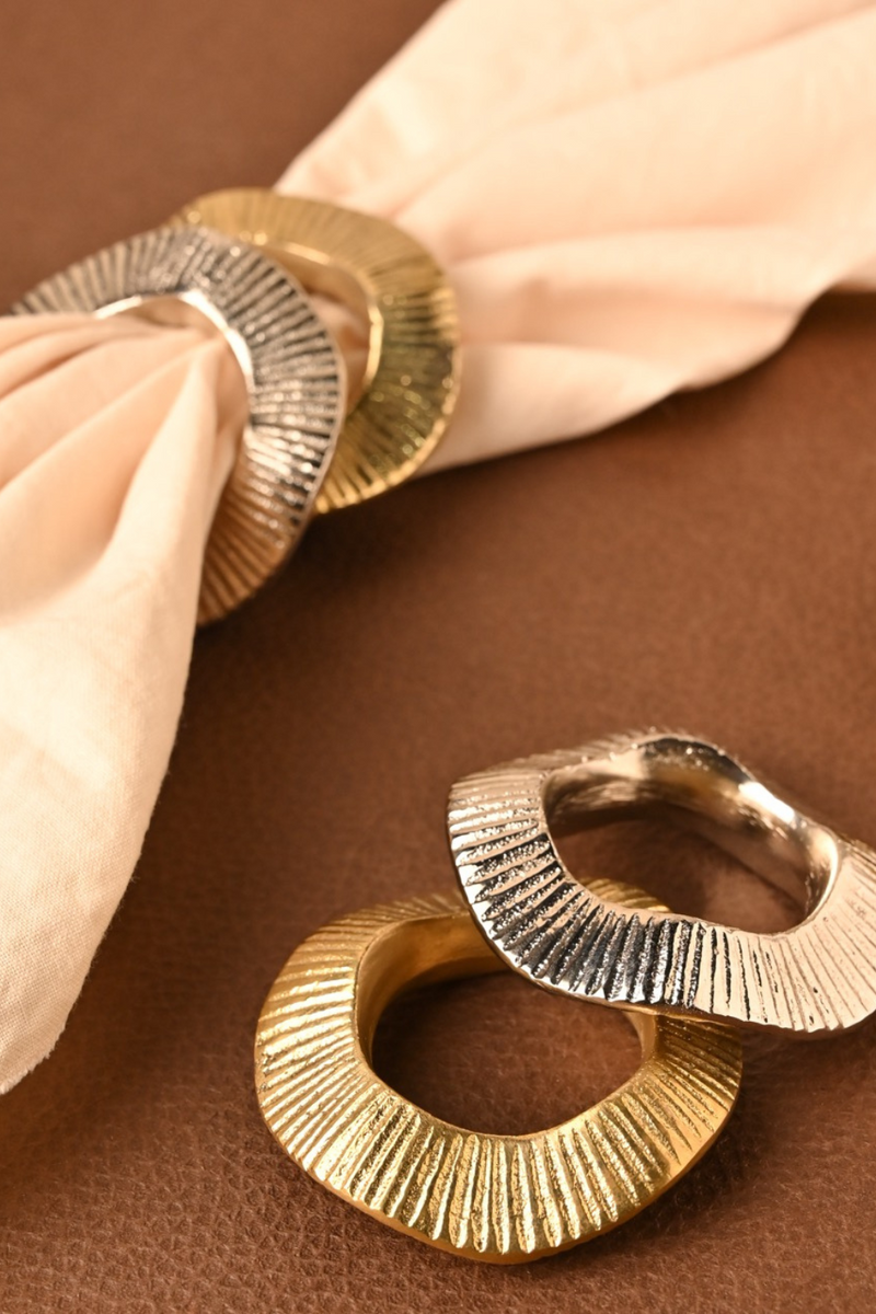 "Gehna Napkin Rings | Brass Table Decor | Handcrafted in Small Batches "