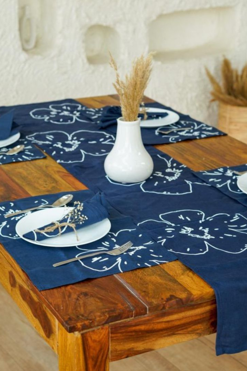 Printed Table Mat set | Set of 2/4/6 | Screen printed by Hand