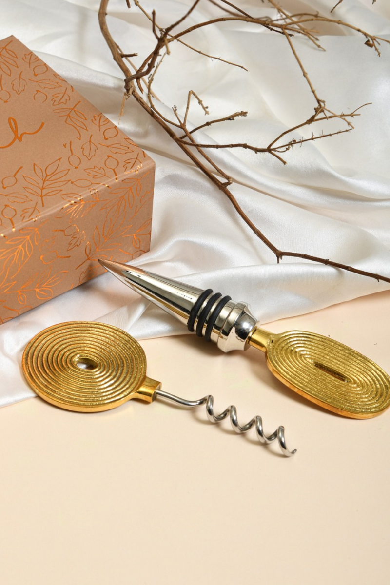 Ekaantrik Brass Wine Cork | Made in Solid Brass