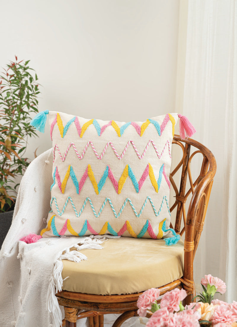 Embroidered Cushion Covers - Vivid