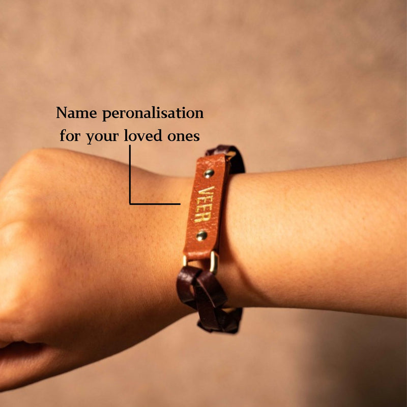 'शुभ' (Shubh) - The braided Rakhi with Name Customisation