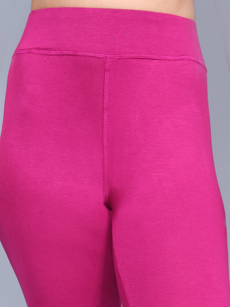 Bamboo Fabric Yoga Pant | Fuchsia |  Super Comfortable, Ultrasoft, Anti Bacterial, Moisture Wicking | Clean