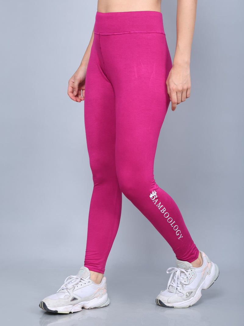 Bamboo Fabric Yoga Pant | Fuchsia |  Super Comfortable, Ultrasoft, Anti Bacterial, Moisture Wicking | Bold