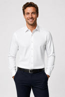 Venhoma Cotton Poplin Men's White Shirt