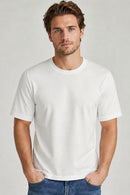 Venhoma Bio-Washed Cotton Men's White T-Shirt