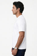 Venhoma Bio-Washed Cotton Men's White T-Shirt