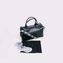 Whitefire Vegan Leather Weekender Holdall in Black