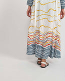 Rias Jaipur  Earth Shell Tie Up Dress in Handloom Cotton and Bamboo Blend