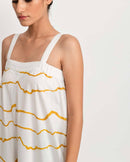 Rias Jaipur  Earth Crest Ankle Jumpsuit in Handloom Cotton and Bamboo Blend