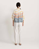 Rias Jaipur  Straight Sand Pant in Handloom Cotton and Bamboo Blend