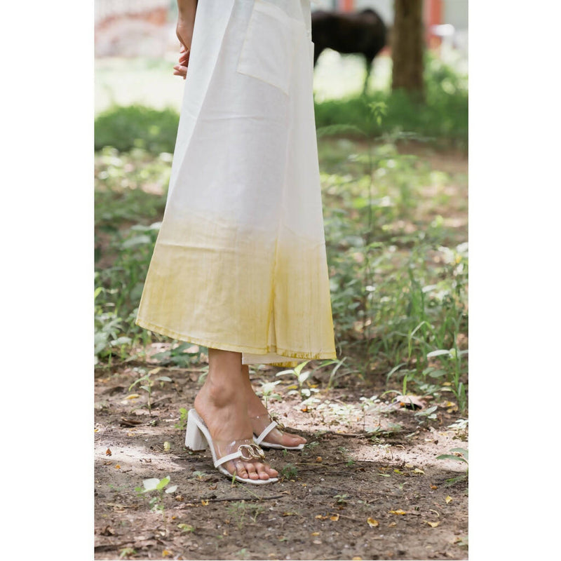 AC By Aratrika Chauhan 100% Organic Cotton Linen White Skirt-Top
