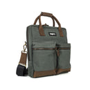 Jaggery Outback and Beyond Pilot's Everyday Bag in Olive Green & Nubuck [13" Laptop Bag]