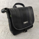 Jaggery Noir Unisex Satchel in Rescued Car Seat Belts [10" bag]
