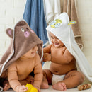 Organic Snuggle & Dry Hooded Towel - Bunny & Teddy