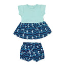 Organic Be Jelly Cap Sleeve Dress and Diaper Cover Set