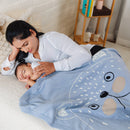 Organic Fuzzy Bear Baby Blanket