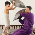 Organic Purple Unisex Lounge Robe - Free Size