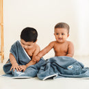 Organic Furry Friends Bath Towel Set - Ocean Blue