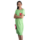 Organic Lime A-line Dress