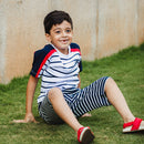 Organic Nautical Shorts with Back Pocket