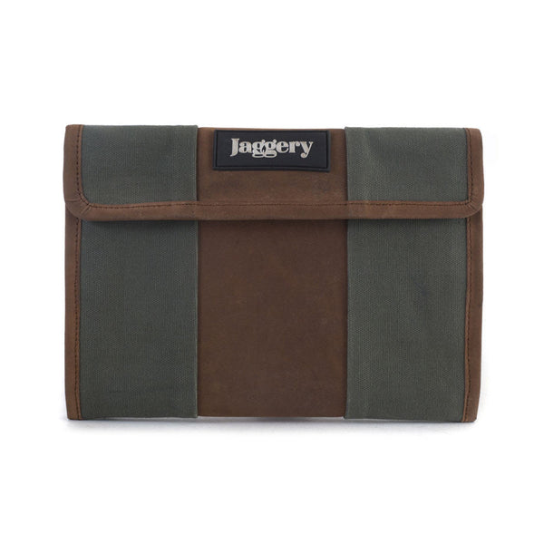 Jaggery Out Back and Beyond Life Organizer in Olive Green & Brown [iPad Mini & A5 Diary case]