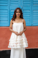 TWINNING- Shvet Frill top | mom daughter twinning dress |Handloom Cotton | Shvet | Prathaa