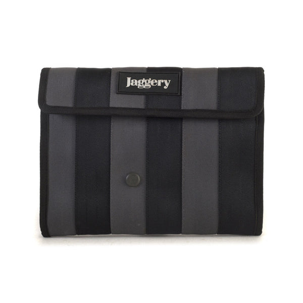 Jaggery Noir Life Organizer in Grey & Black Seat Belt [iPad Mini & A5 Diary case]